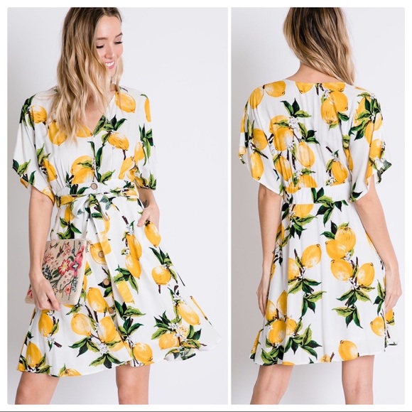 DAVI & DANI Dresses & Skirts - Delilah Loves Lemons Botanical Dress